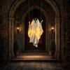 Reusable Halloween Party Decorations Hanging Ghost for Outdoor Decoration, Cute Flying Satin White Scary Prop Home, Tree, Porch, Patio, Lawn, Garden,