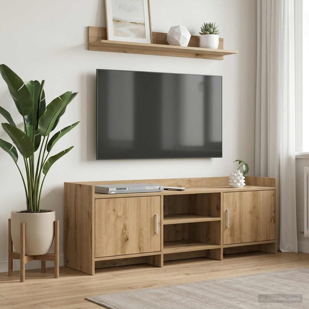 TV Cabinet 130 x 33 x 47 cm Artisan Oak Particleboard