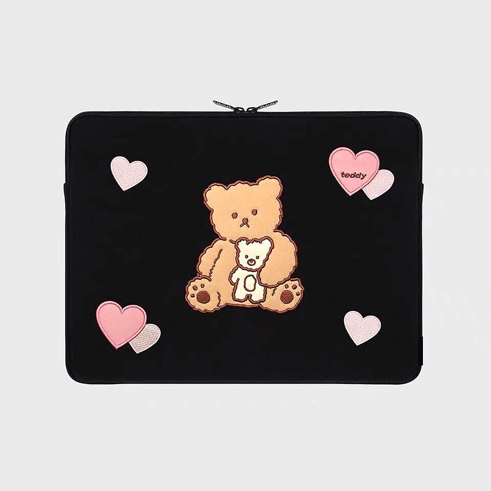 Housse Étui Sac d'Ordinateur Portable Ours Mignon Pour Macbook Air Pro 13.3/13.6/14/15/15.6/16 Pouces IPad11 Pochette pour Ordinateur Portable 15-15.6inch