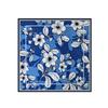 Premium Blue Silk Scarf Women's Small Square Scarf Headband Retro Flower Print New Scarf Satin Scarf