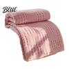 Office Lunch Break Milk Fleece Throw Blanket Waffle Checkered Blanket 3D Solid Color Plush Polyester