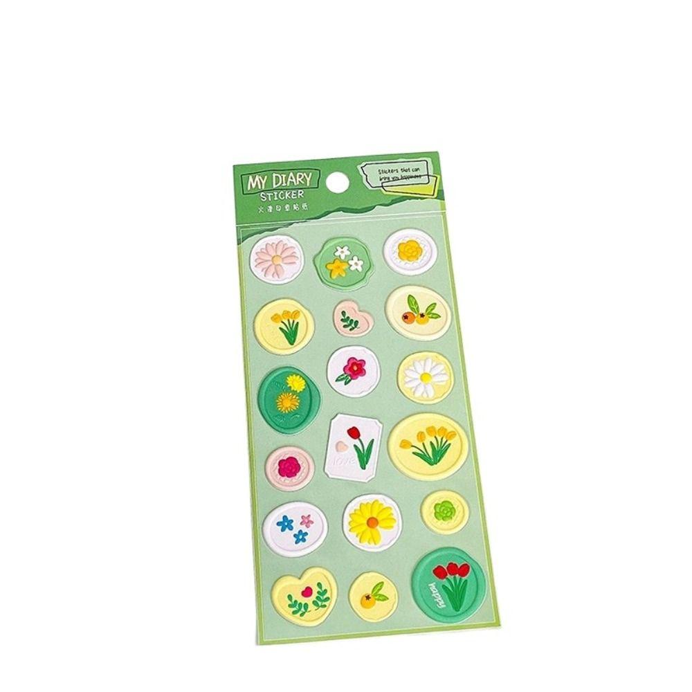DIY Journal Stickers Wax Seals Stamp Stickers Album Decorative Sticker Adhesive Diary Stickers
