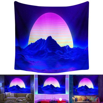 UV Fluorescent Tapestry Print Wall Hanging Art Home Decor
