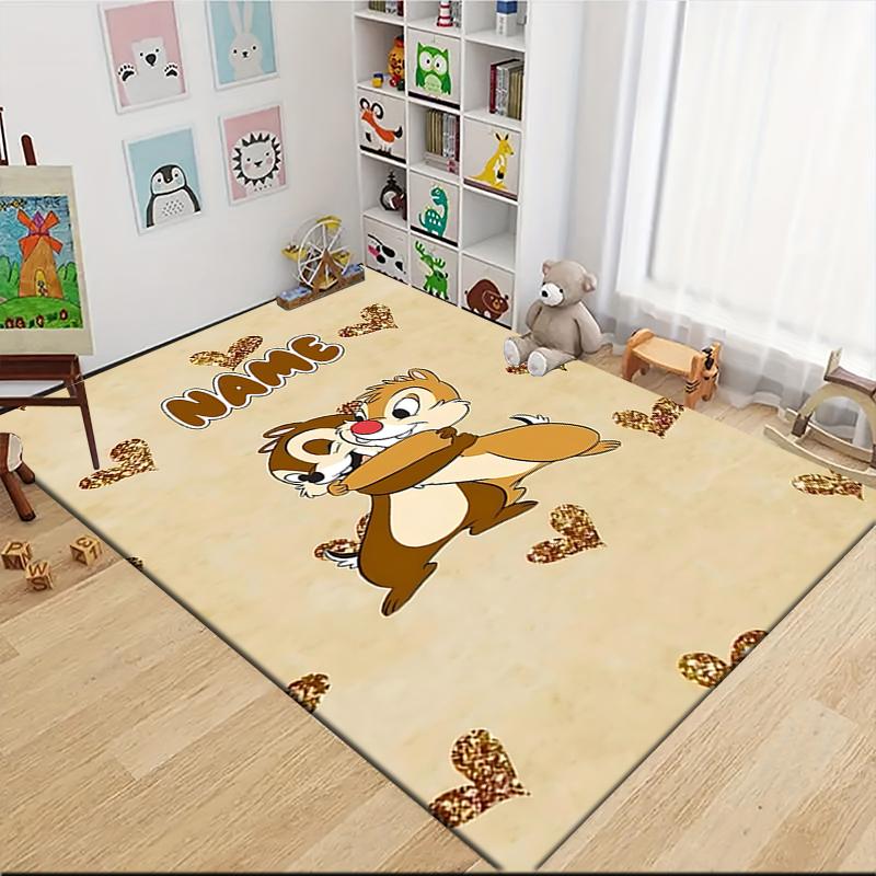 Custom Name "Adventurous Forest Friends" Carpet Rug Customizable Soft Washable Anti-Slip Home Living Room Sofa Mats Personalized Rug. 0909389
