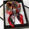 70*70CM Fashion Silk Square Scarf Women Satin Shawl Wrap Hijab Female Hair Band Luxury Ladies Print Design Headband Scarves