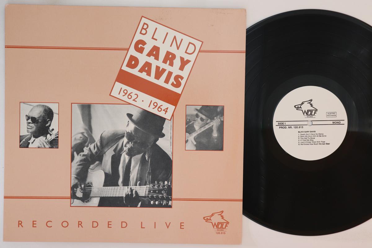 

LP Record BLIND GARY DAVIS - Recorded Live 1962 - 1964 120915 WOLF 1988 Austria Blues Used