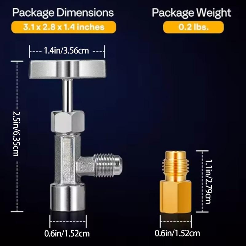 High Compatibility R134A Refrigerants Can Opener Tool Dispenser Gadget for Automotive Air Conditioning Repair and Refills