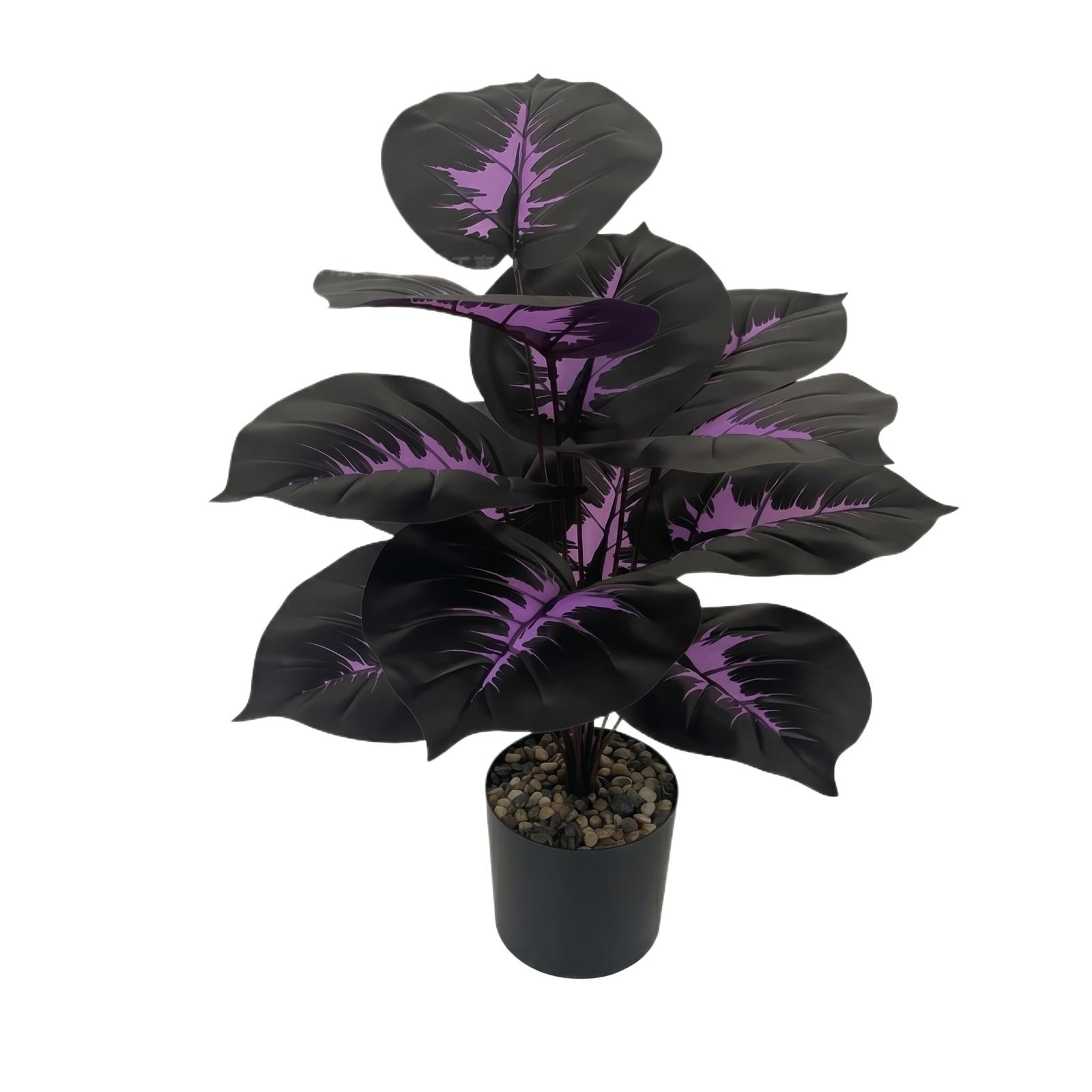 

Artificial Indoor Outdoor Decorative Plant with Potted Base for Home Office Desktop Display Realistic for Landscaping One Size