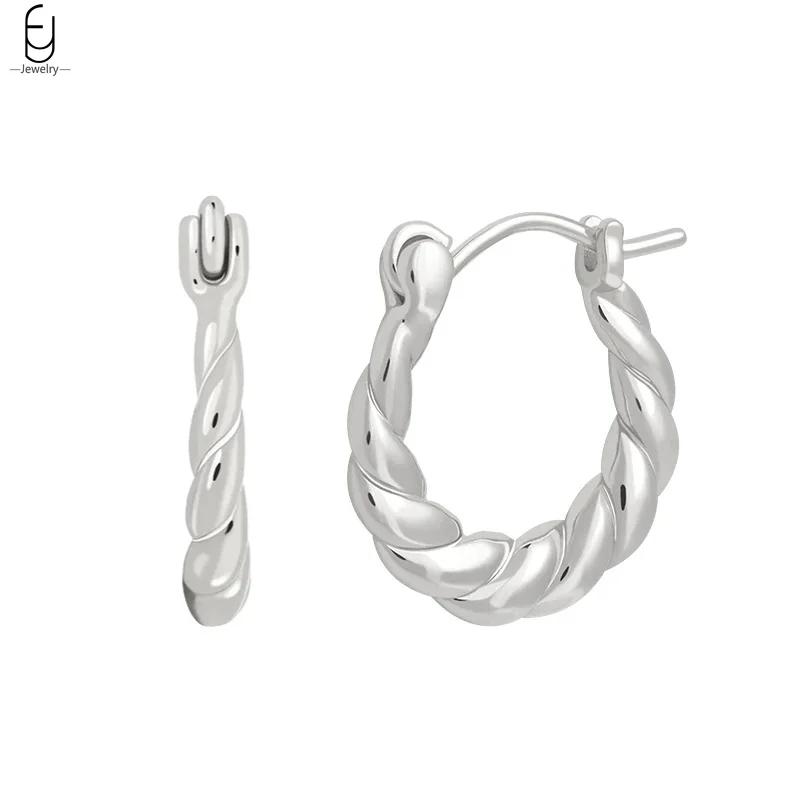 925 Silver Needle Vintage Snake Earrings Women Gold Round Ear Clips Punk Style Fashion Hoop Earrings Women Jewelry