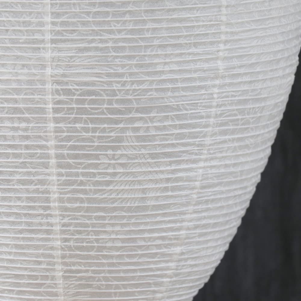 Gifu Paper Lantern, Masu White Pattern, with LED Candlelight, for First Bon Festival, 46cm High X 24cm Wide (Flame Diameter), No. 70