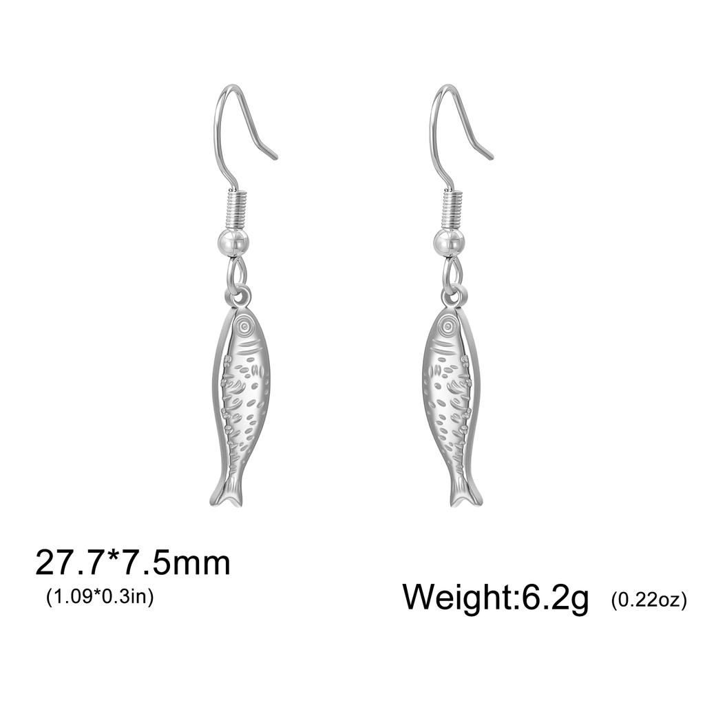 COOLTIME Ocean Fish Dangle Earrings for Women Stainless Steel Earrings Gold Color Trend Girl Jewelry Gift New