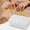 Transparent Plastic Storage Box with Buckle Closure Large Capacity 11 Compartments Storage Container For Card Jewelry Hardware