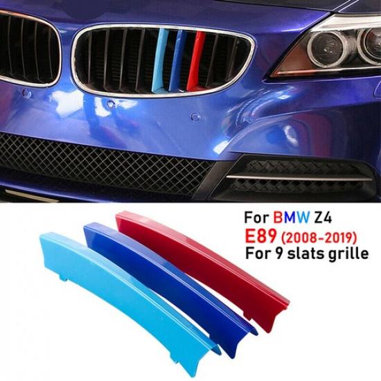 For BMW Z4 E89 2009-2017 Car Front Grille Cover Trim Kidney Grille Clips M Color