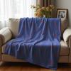 Blue Rose Watercolor Cartoon Anime Print Flannel Blanket Soft Warm Throw for Kids Bedroom Sofa Christmas Office Car