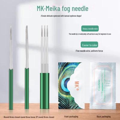 MK Meika 3P Aguja Redonda para Tatuaje Semipermanente de Cejas Efecto Niebla