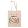 Tote Bag - PLANETEE - Ophélie - Jute - Text « Life Is Prettier » - Printed In France