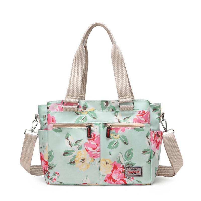 Women's Shoulder Bag Large Capacity Nylon Tote Bag Print Mother Bag