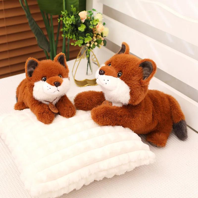 30/40 cm weicher, flauschiger Fuchs-Plüschtier, Cartoon-Tier, Fuchs, ausgestopfte Puppe, Mädchenliebhaber, Valentinstagsgeschenk, süßes Sofa-Dekor-Kissen