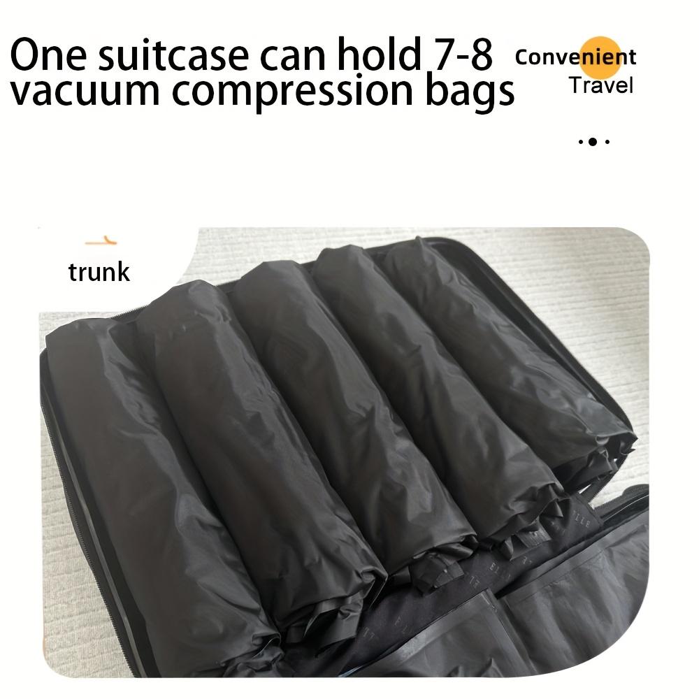 Hand Roll Vacuum Compression Bag with One-Way Valve, Reusable Compression Sack for Traveling and Camping, No Pump Required