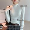 Yu Zhaolin Women's Semi-High Neck Slim-Fit Knit Top