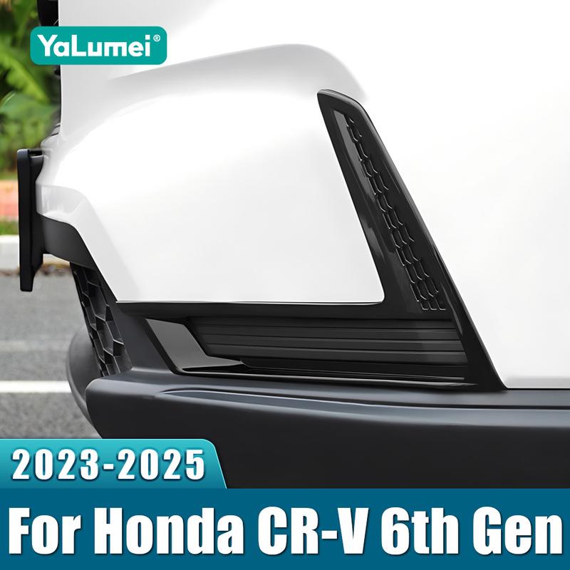 Car Accessories For Honda CR-V 6th Gen  2024 2025 CRV Hybrid ABS Carbon Fiber Front Fog Lamp Frame Cover Case Trim Stickers