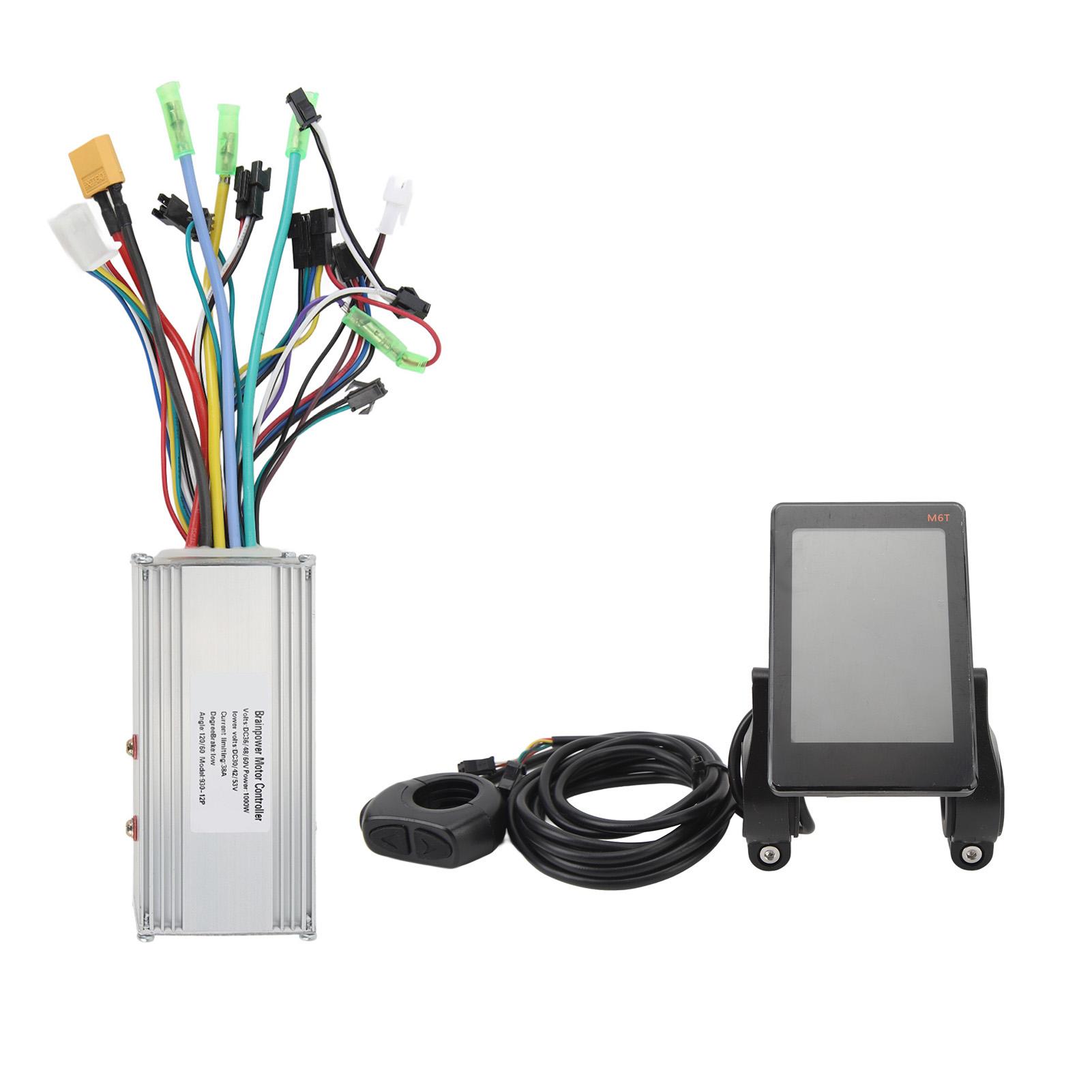 

36V 48V 60V 1000W 38A 3 Mode Sine Wave Brushless Motor Controller M6T LCD Display Kit for Electric Bike Bicycle Scooter