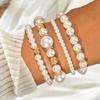 Women' Pearl Bracelet 4 Pieces SET Pearls Set PEARLS Wedding