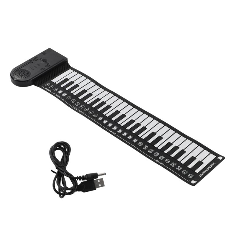 Multifunctional 49 Key Roll Up Piano Foldable Portable Electronic Piano Music Instrument for Beginner Kid Adult
