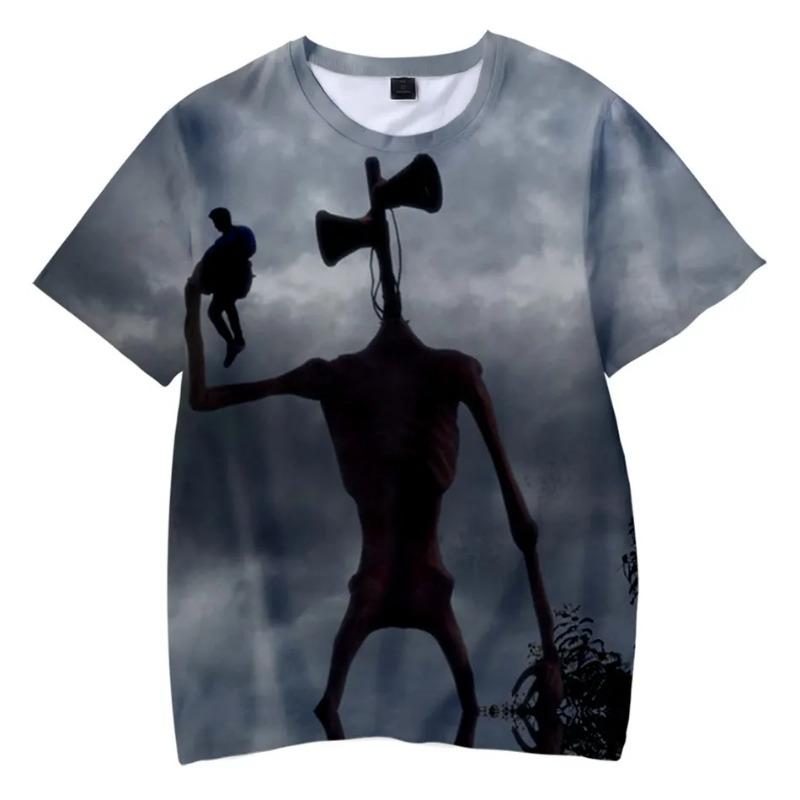 Kids Horror Siren Head 3D Printed T Shirt Toddler Cartoon T-Shirt Boys Girls Teens Anime Tee Tops Summer 4-20Y Children Clothes