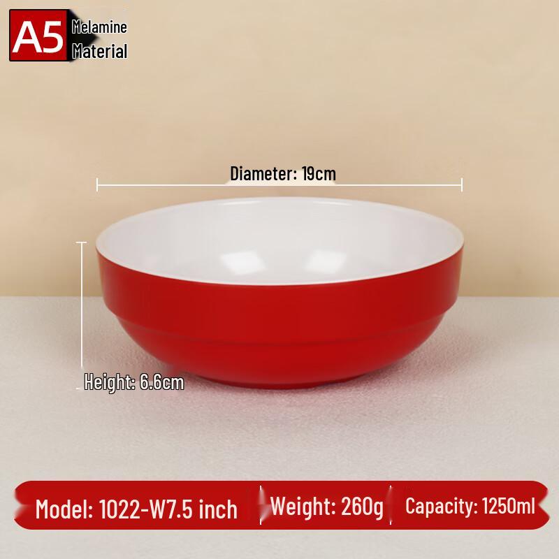 7.5-inch A5 Melamine Breakfast Bowl