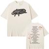 Maglietta da rapper Cactus Jack con grafica dell'album UTOPIA, maglietta hip hop da uomo in puro cotone, maglietta casual oversize da uomo, streetwear