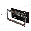 Pixelated Bookshelf License Plate Frame Bookshelves License Plate Personalise Stainless Steel Rust-Proof Auto Parts Funny License Plate Frames