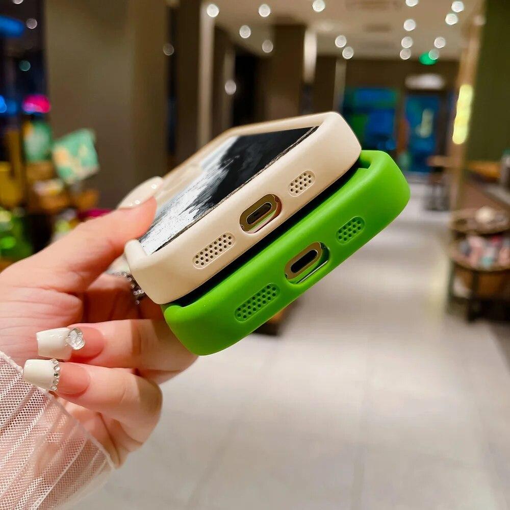 Umělecké olejomalba pouzdro na telefon iPhone 11 pouzdro iPhone 14 15 Pro 12 13 Pro Max XR XS X 7 8 15 Plus SE Nárazuvzdorný měkký vlnitý kryt