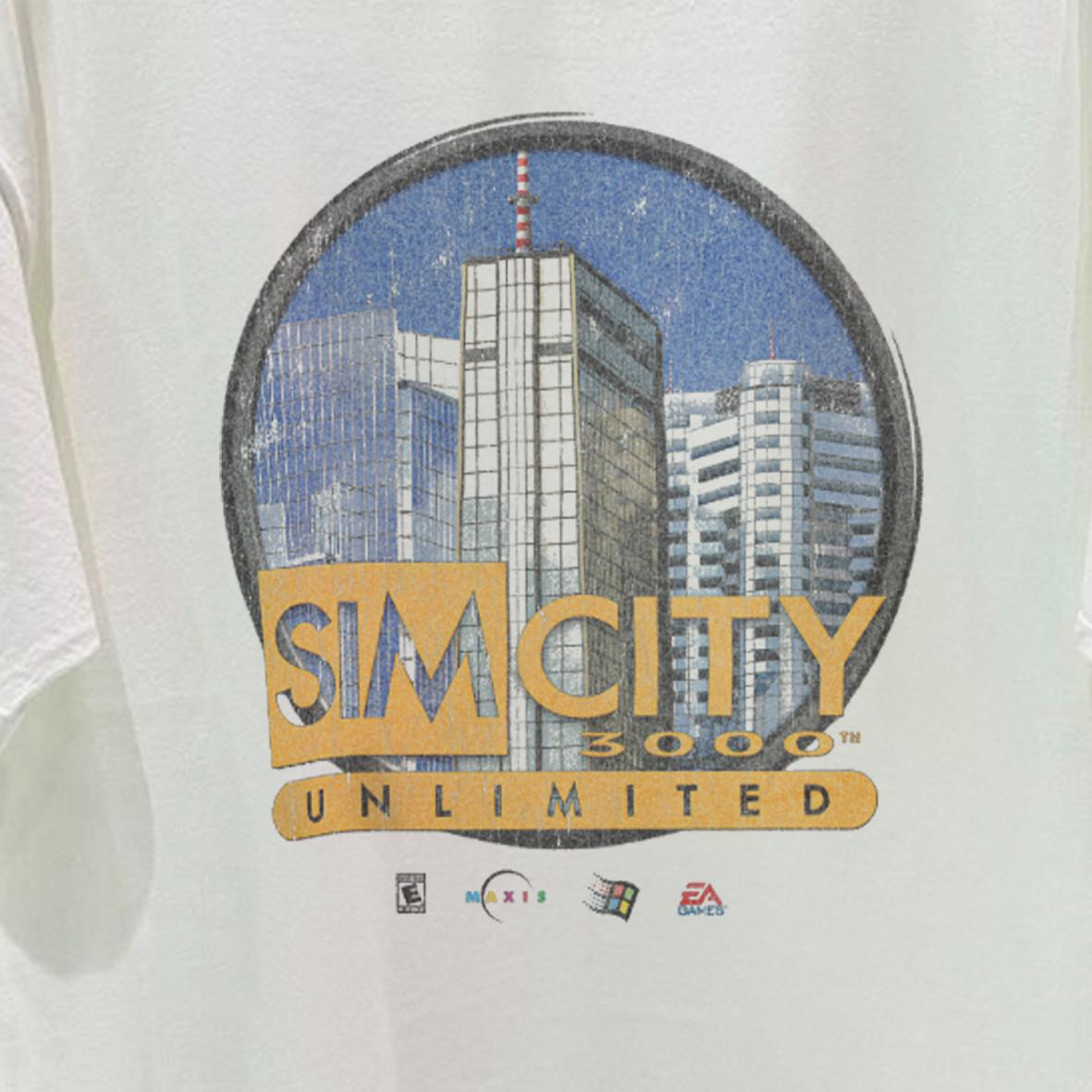 99 Simcity 3000 Unlimited Promo T-Shirt White XXL XL