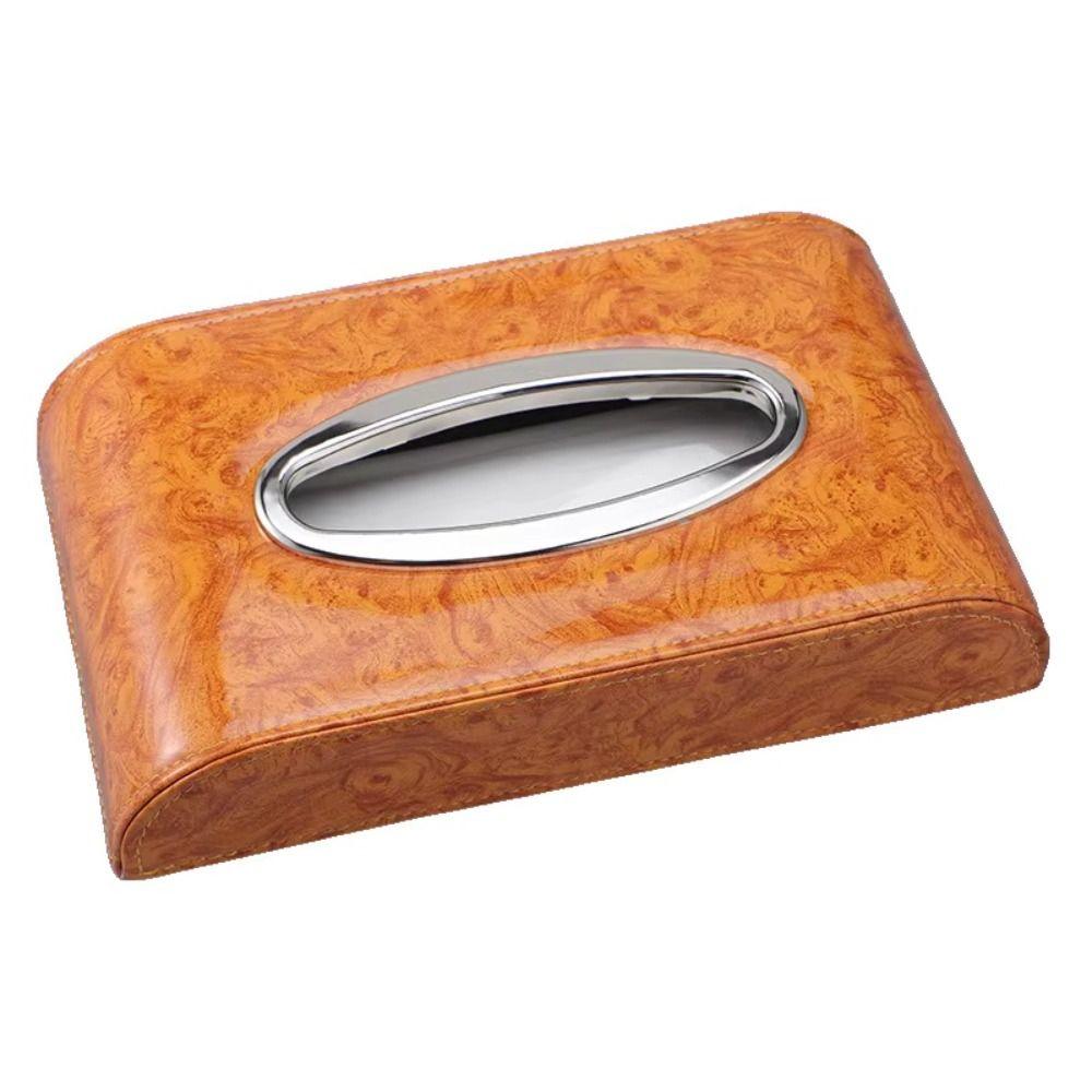 Curved Design Car Tissue Box High-end Style Car Console Tissue Box Car Interior