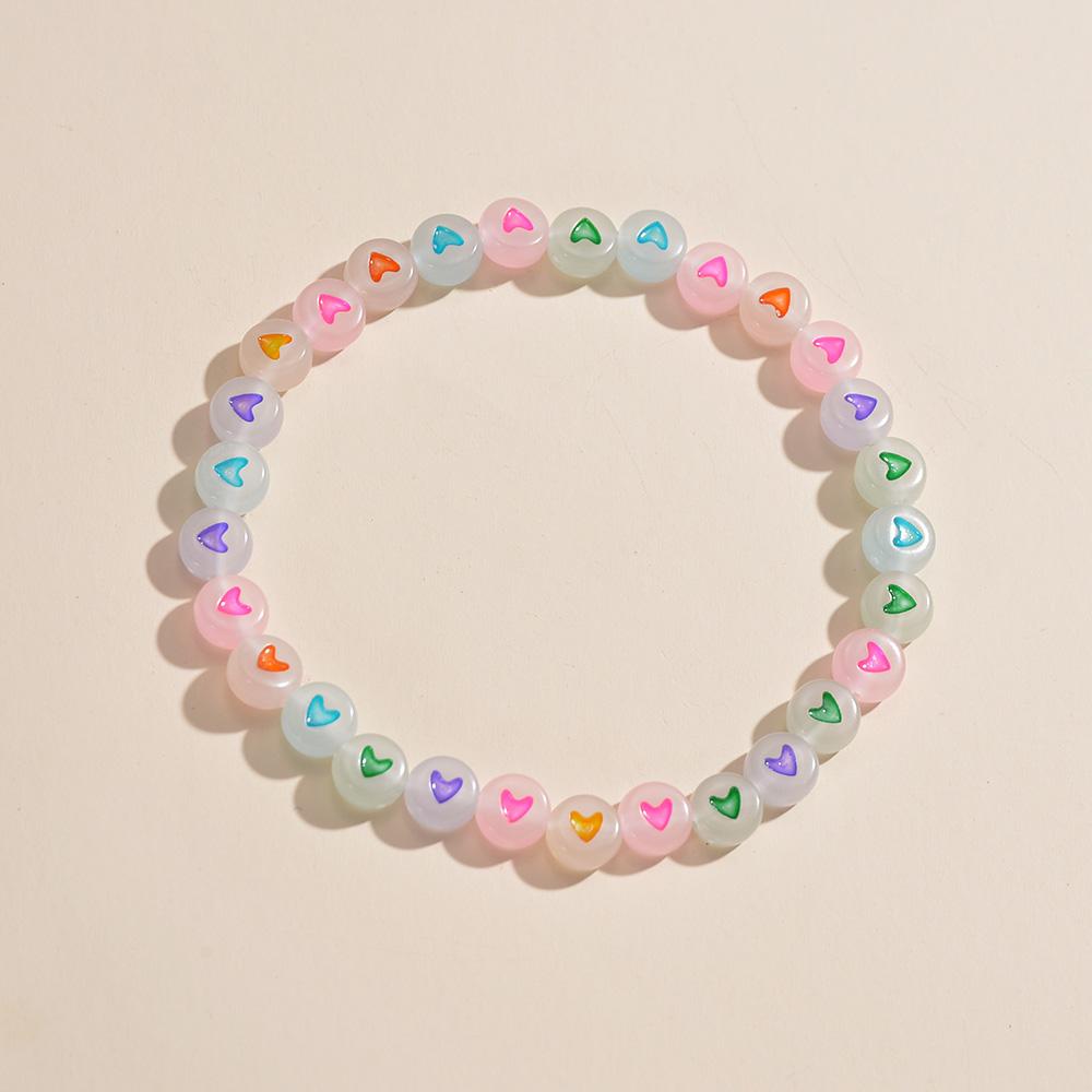 

Holiday Beach Style Colorful Resin Love Women s Night Glow Feet Chain
