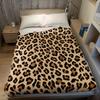 Classic Leopard Flannel Blanket Warm Soft Halloween Christmas Couch Warm Cozy Decorative Decor Gift for All Season
