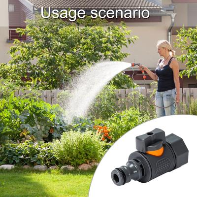 3/4inch Garden Hose Pipe Tube Quick Release Valved Connector with Control Valved Extender Hose End for Horticultural