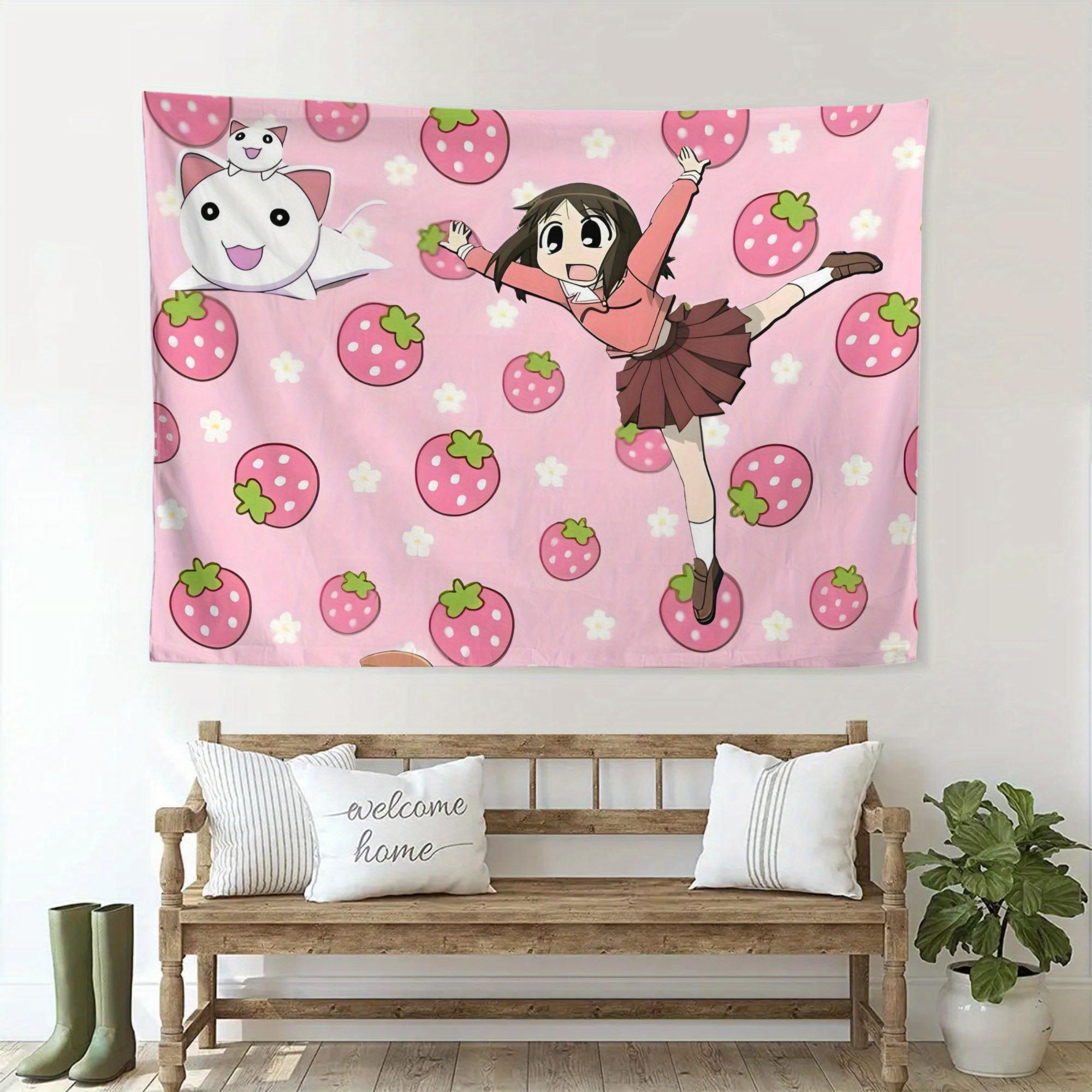

VIKAMA Anime Wall Tapestry Pink Double Ponytail Girl Warm and Cute Bedroom Wall Decoration Home Decoration 74x94cm(29x37in)