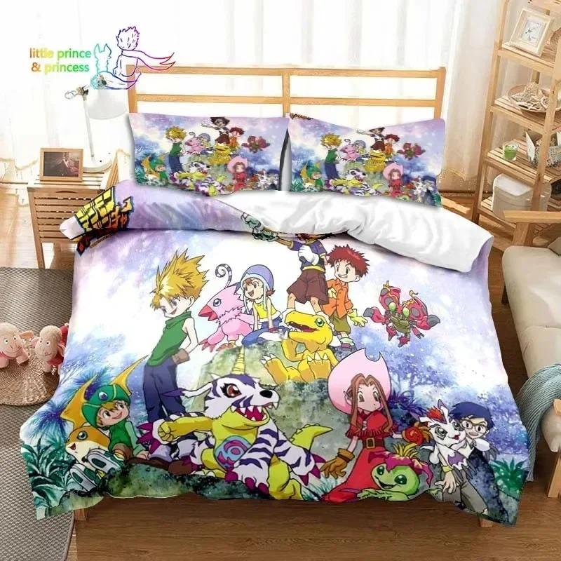 Digimon Anime Bed Linen Collection Single Size Size Single Size Full Queen Size King Size Size Bed Collection Adult Kid Bedroom Adventure Monster