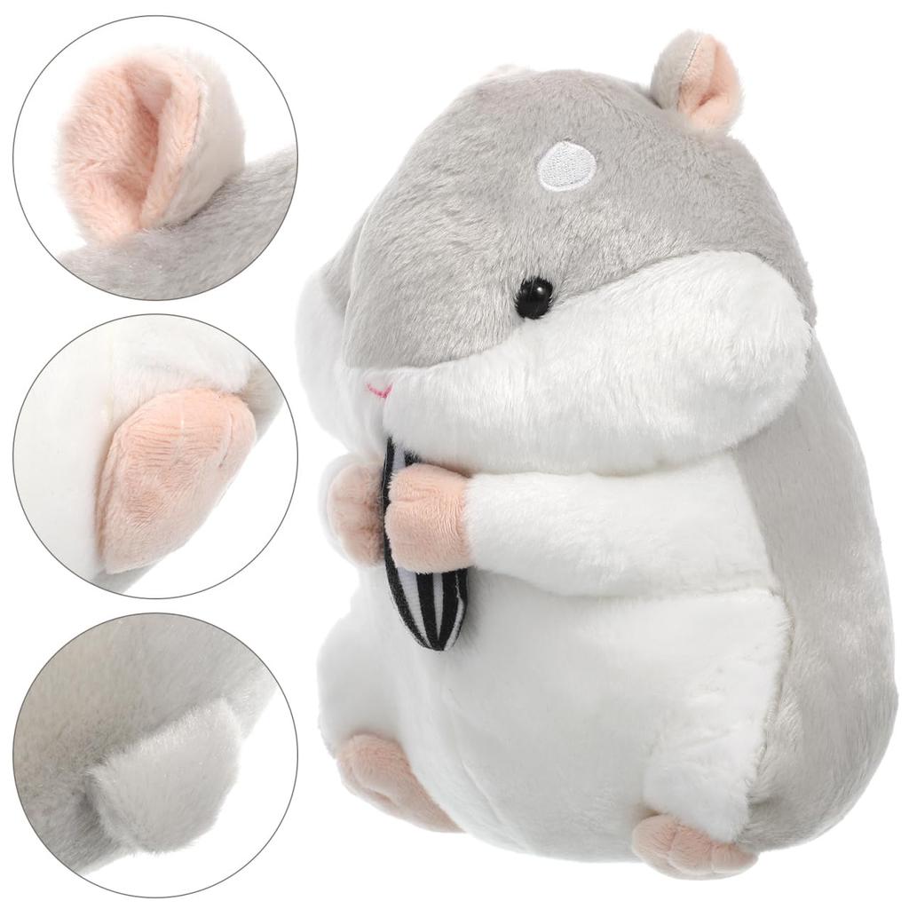 LIFKOME Hamster Plush Toy, Fluffy, Cute Animal Toy, Character Body Pillow, Fluffy Toy, Decorative Toy, Sewn Wrap, Figurine, 23cm