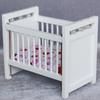 Realistic Crib Model Wood Crib Dollhouses Realistic Mini Size Collection Toy