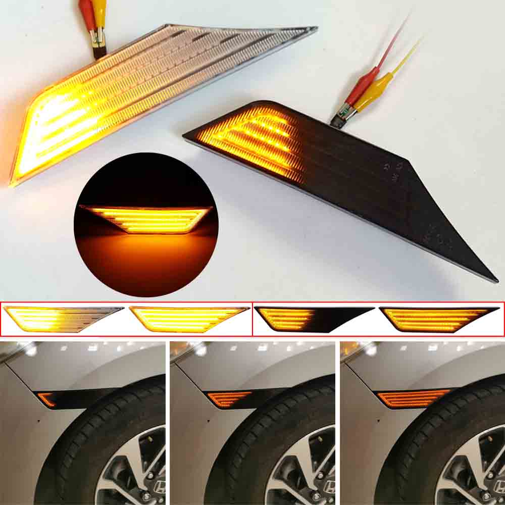 2Piece New Dynamic LED Side Marker Lamp Flowing Turn Signal Light For Honda Civic 10th Gen Sedan/Coupe/Hatchback 2016 2017 2018