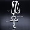 Egypt Ankh Cross Key of Life Pendant Necklace for Women Men Stainless Steel Amulet Egyptian Chain Necklace Jewelry Cruz Egipcia