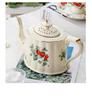 European Ceramic Retro Coffee & Tea Cup Set with Saucers