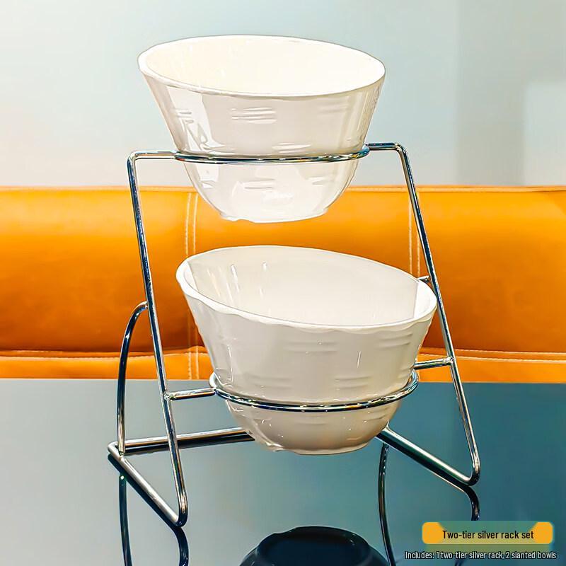 Jingbaodi 2-Tier Hot Pot Buffet Condiment & Cold Dish Display Set