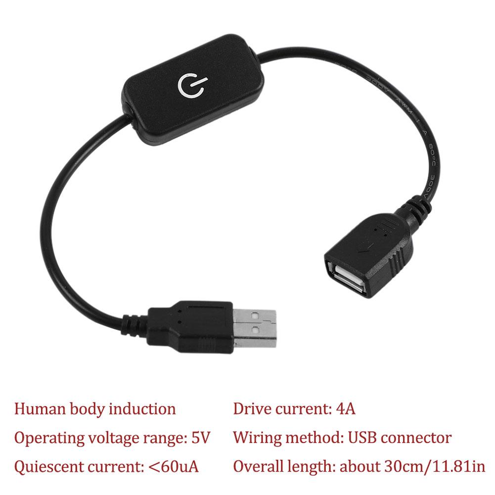 DC 5-24V PIR Infrared Motion human body Sensor Detector USB interface 5.5 DC Plug Mini Corridor Closet Underbed LED Light Switch