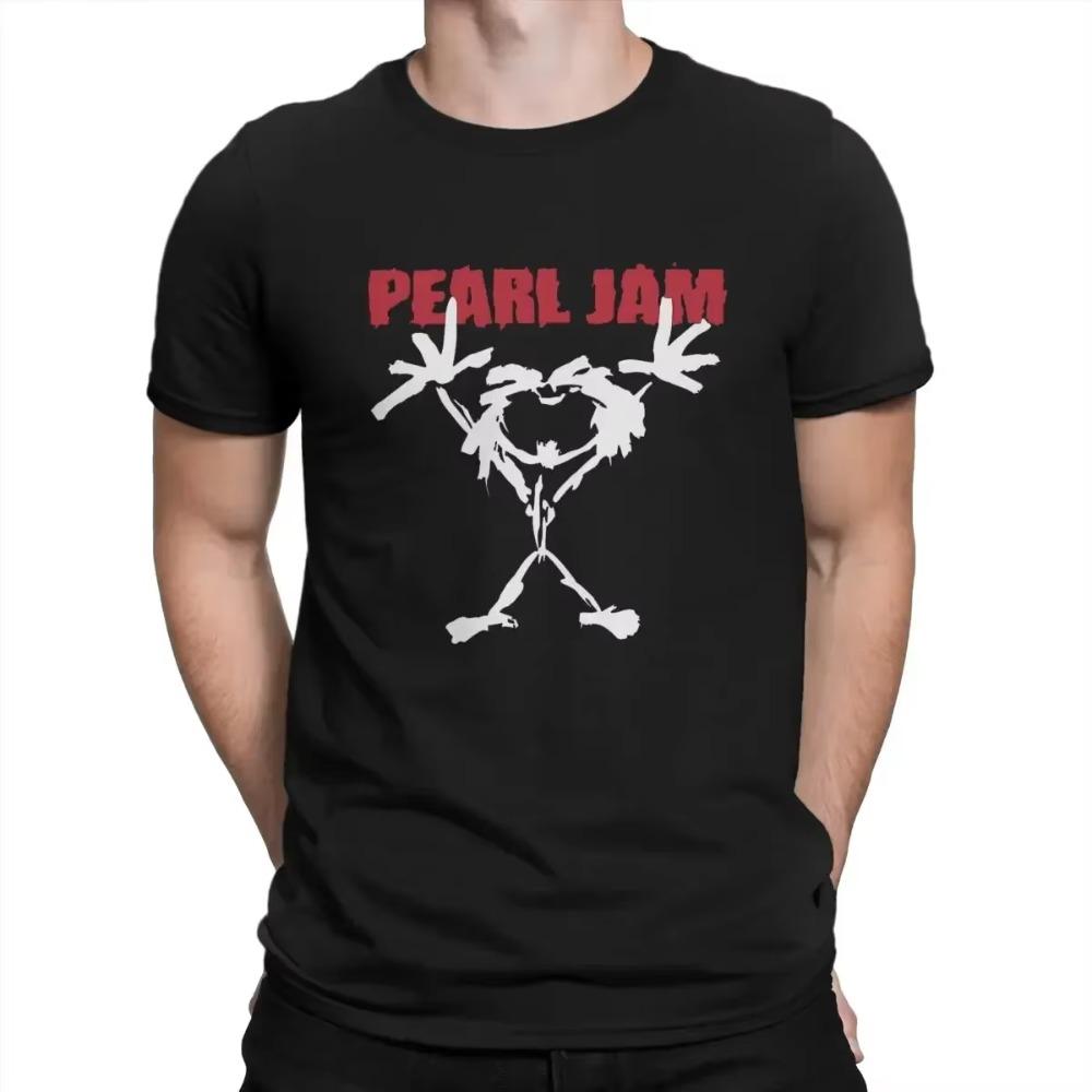 2024 Summer Tops T Shirt Original Streetwear New Trend Pear Jam Band Man TShirt Album Music Individuality