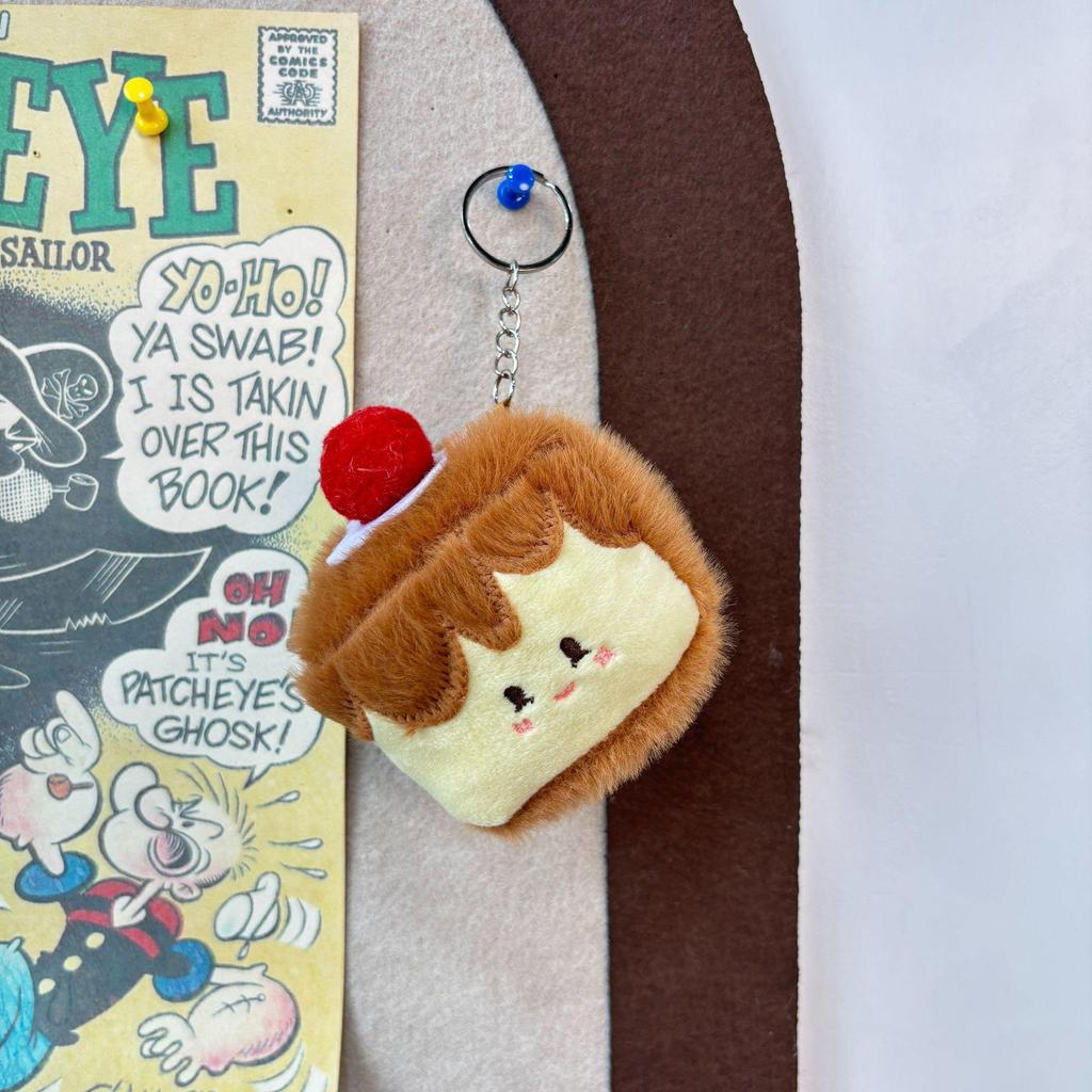 Roztomilý Kreslený Hamburger a Hranolky Plyšový Batoh Přívěsek na Klíče Panenka