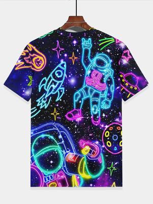 T-shirty Korean Children's Clothes 2025 Kids Neon Colorful Light Spring Clothes Children's Boy's Clothing Tops T-shirt for a Boy